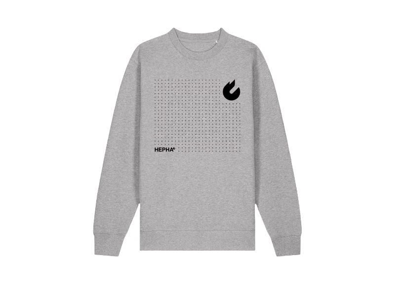 hepha-unisex-sweatshirt-meliert-grau-350-gsm image 1