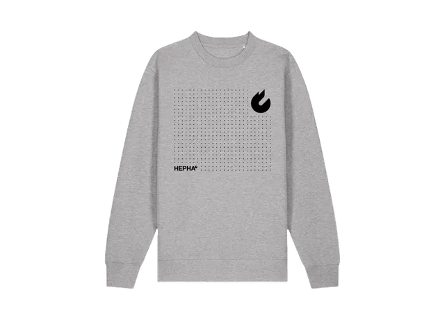 hepha-unisex-sweatshirt-meliert-grau-350-gsm image 1