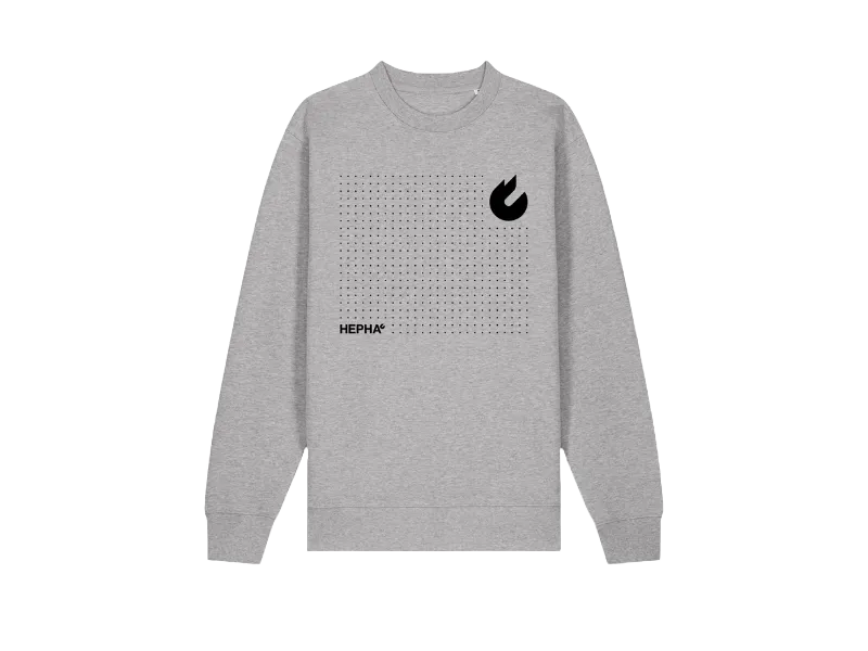 hepha-unisex-sweatshirt-meliert-grau-350-gsm image 1
