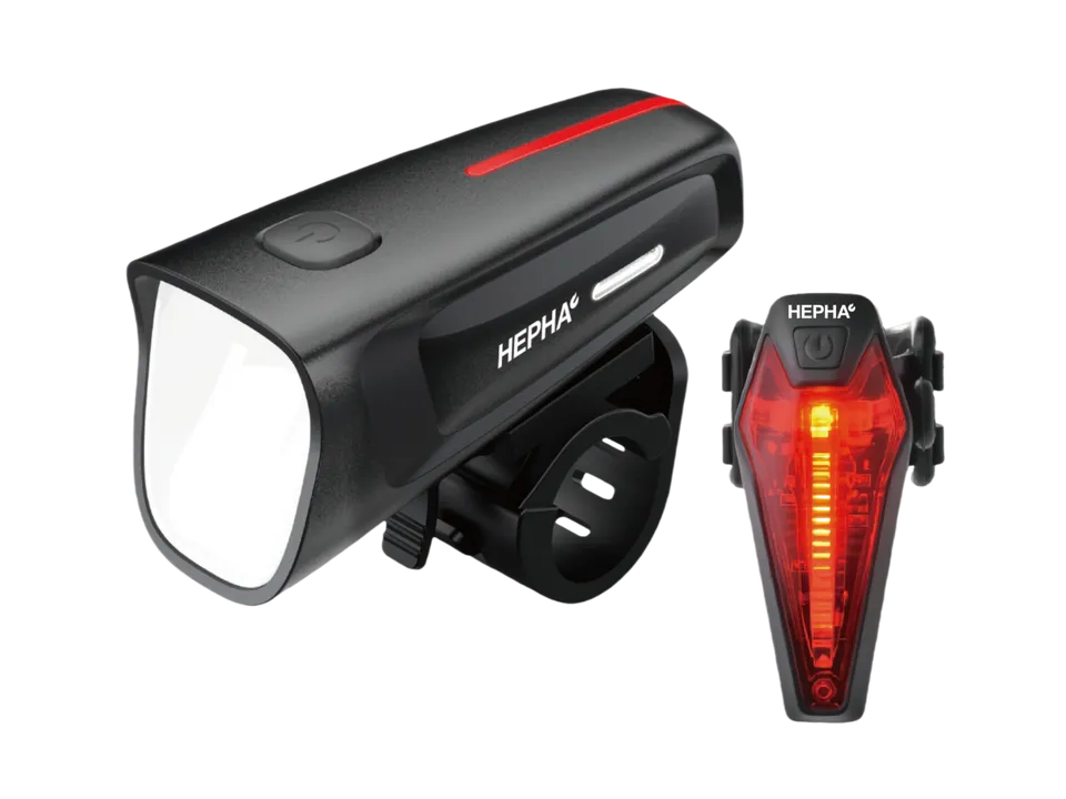 hepha-fahrradbeleuchtungsset-100lux-stvzo-mit-usb-c image 1